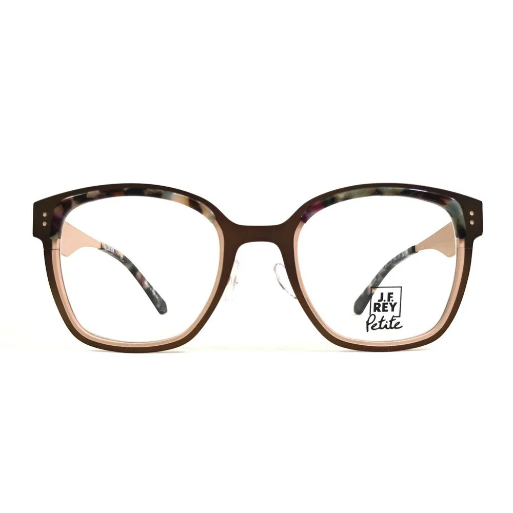 J. F. Rey Petite Eyeglasses Frames PM096 5546 Nude Tortoise Matte Gold 48-21-140